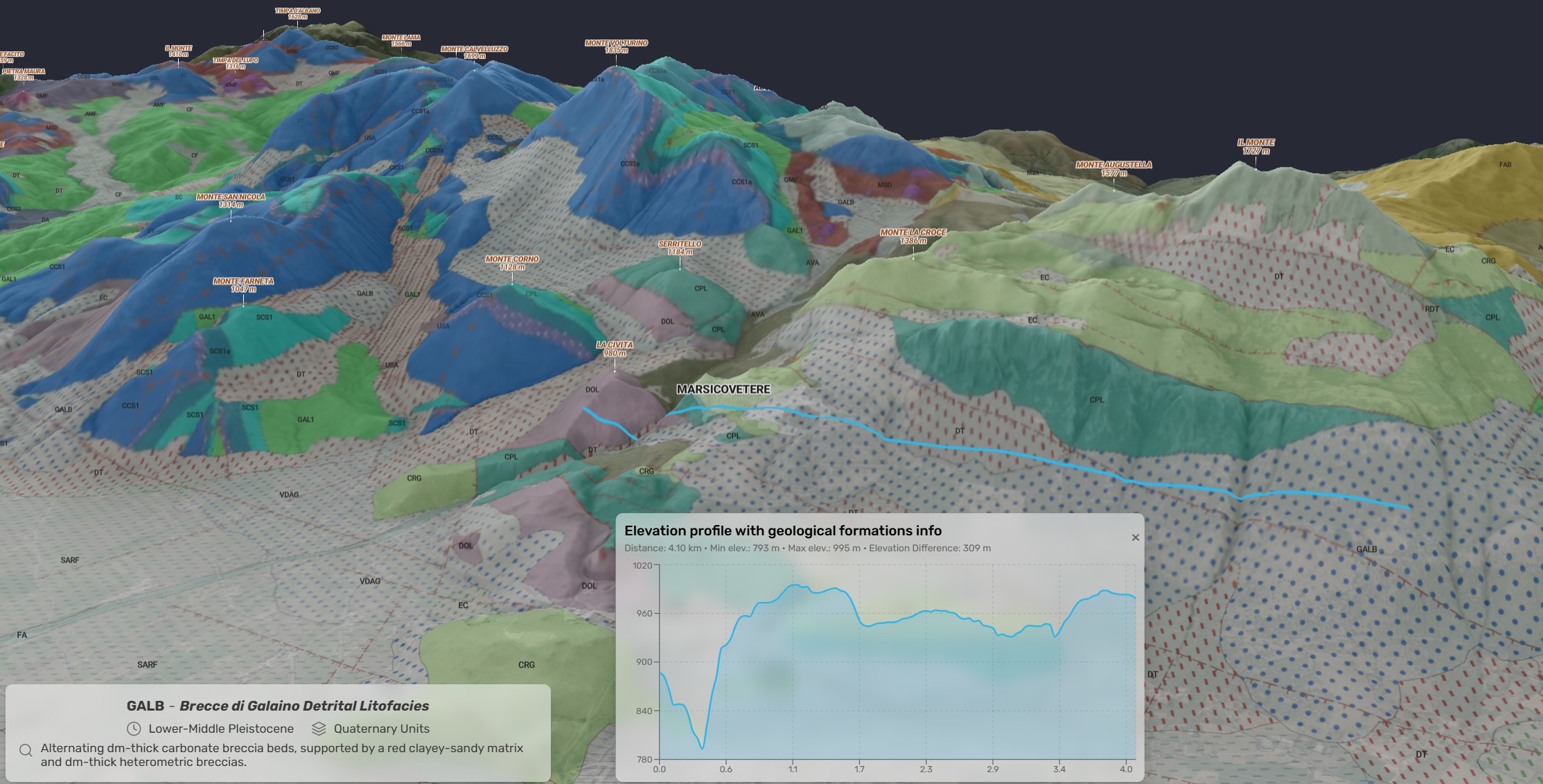 Val d'Agri 3D Geological Tour